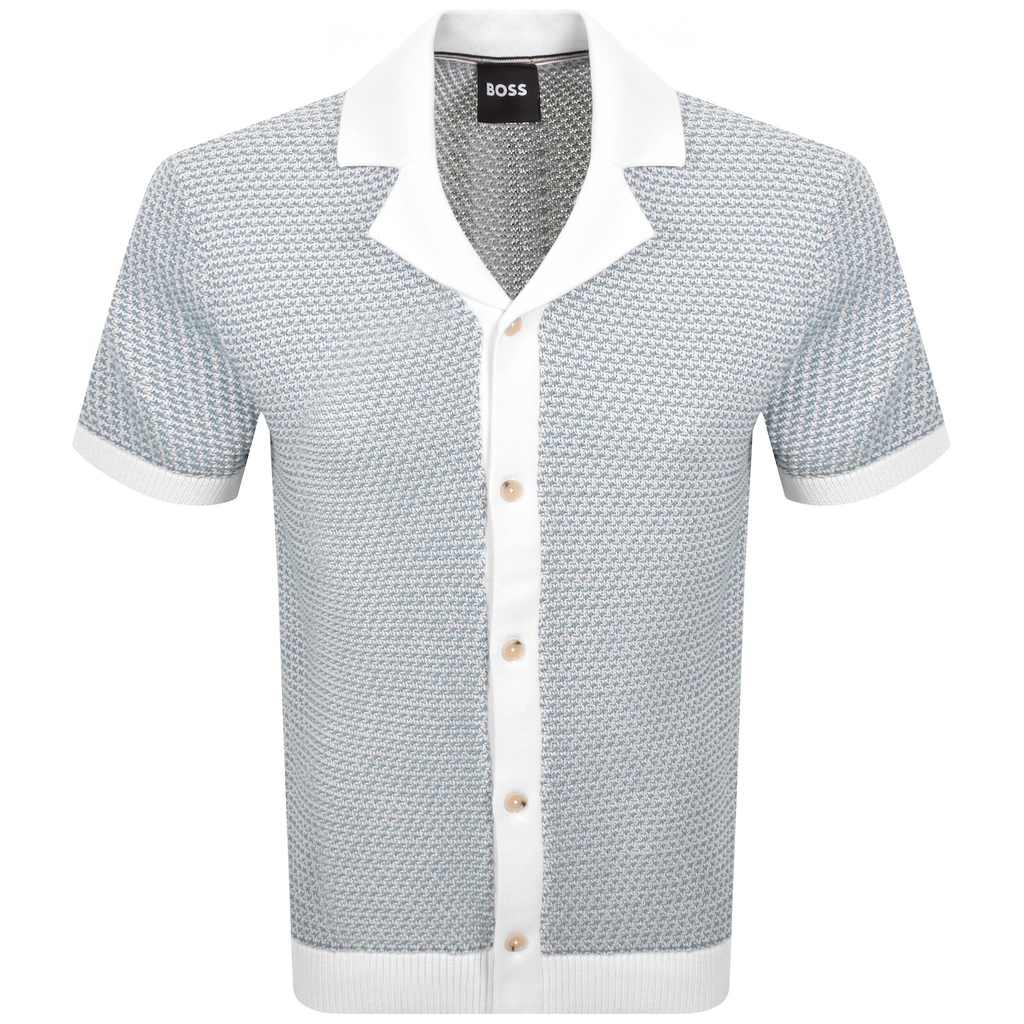 Hugo Boss BOSS Iconico Knit Polo Pastel Blue